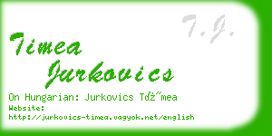 timea jurkovics business card